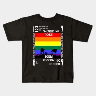 Team Rainbow LGBT Pride World pride Run Kids T-Shirt